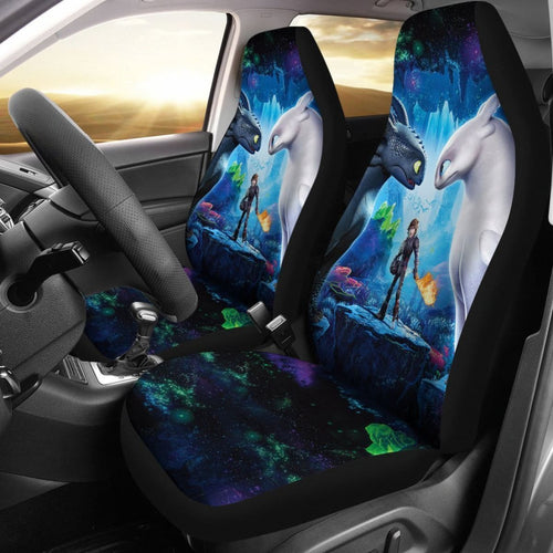 Toothless & The Light Fury How To Train Your Dragon Car Seat Covers Lt03 Universal Fit 225721 - CarInspirations