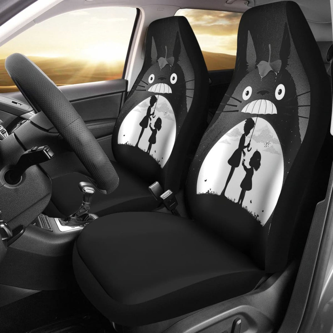 Totoro Art Car Seat Covers My Neighbor Totoro Cartoon H050320 Universal Fit 072323 - CarInspirations