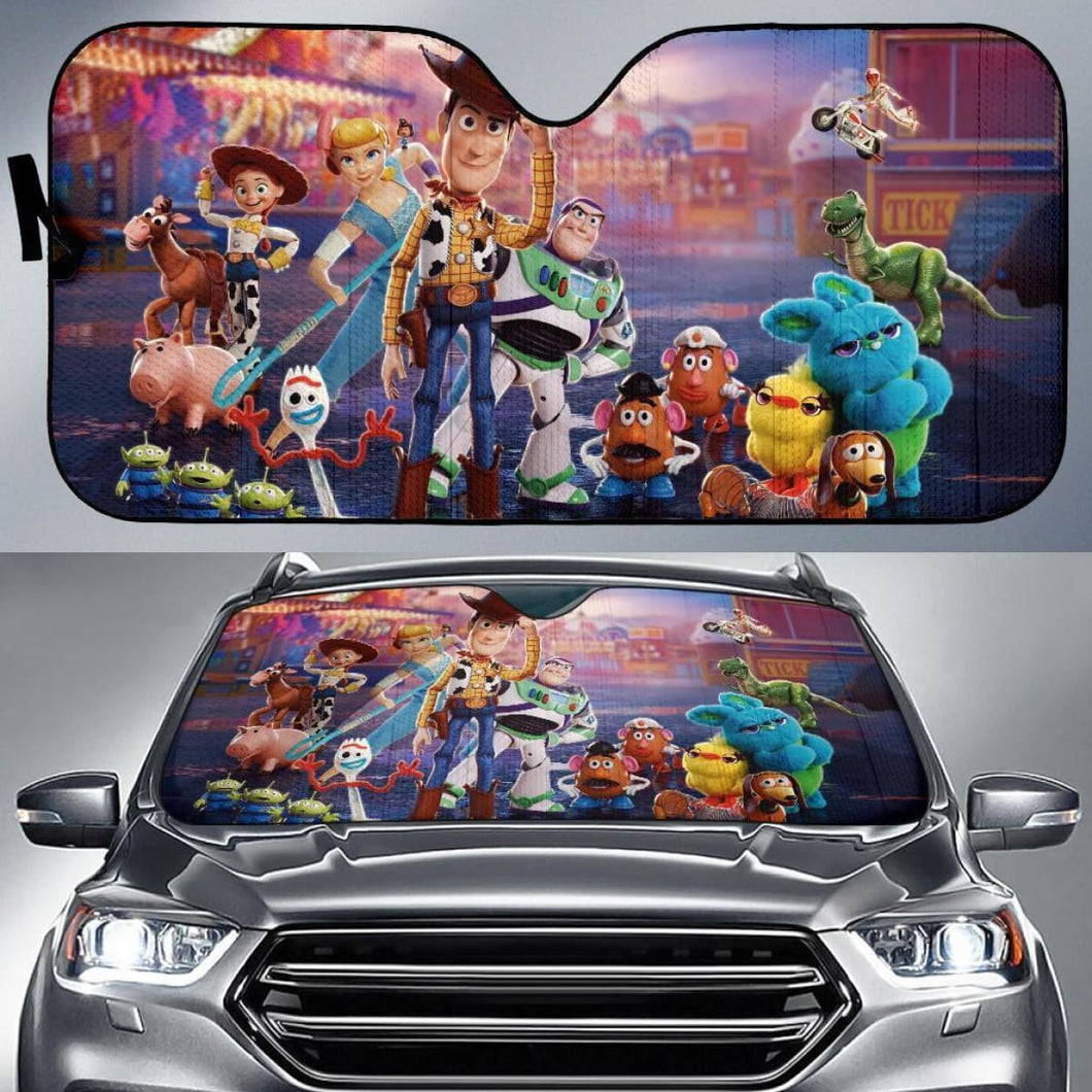 Toy Story 4 Friends Auto Sun Shade Nh07 Universal Fit 111204 - CarInspirations