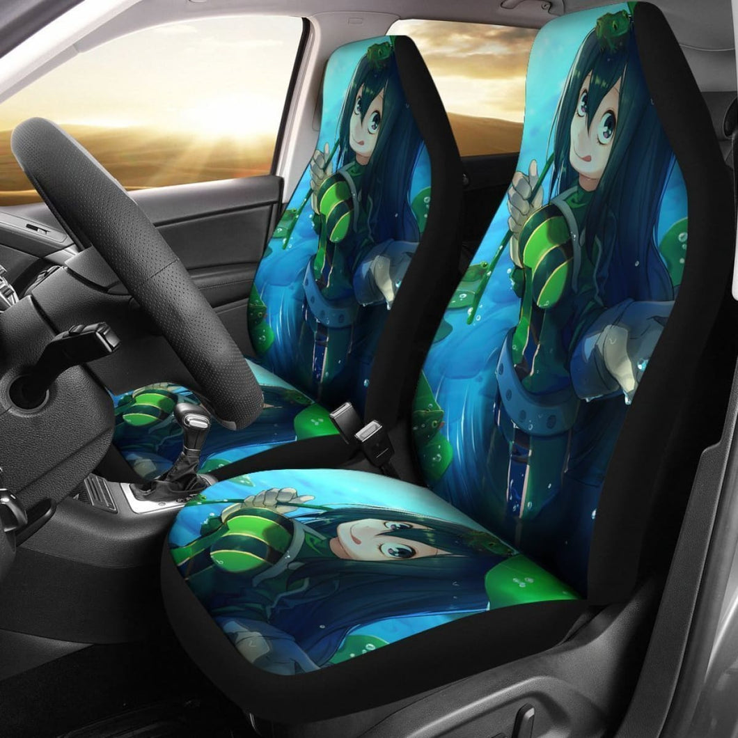 Tsuyu Asui Car Seat Covers Froppy My Hero Academia Car Decor Universal Fit 194801 - CarInspirations