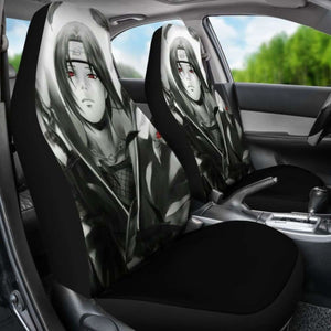 Uchiha Itachi Black And White Seat Covers 101719 Universal Fit - CarInspirations