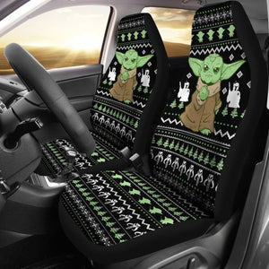 Ugly Xmas Baby Yoda Car Seat Covers Funny Gift Universal Fit 194801 - CarInspirations