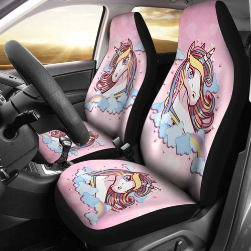 Unicorn Cute Cartoon Car Seat Covers Universal Fit 051012 - CarInspirations