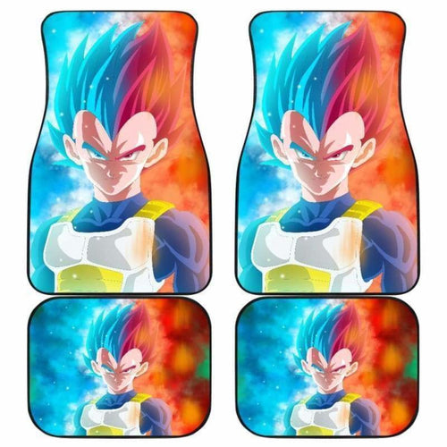 Vegeta Blue And God Saiyan Dragon Ball Car Floor Mats Universal Fit 051912 - CarInspirations