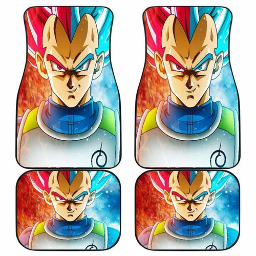 Vegeta God Blue Car Floor Mats Universal Fit - CarInspirations