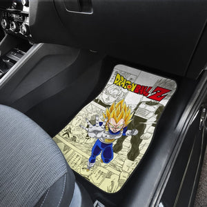 Vegeta Saiyan Dragon Ball Z Car Floor Mats Manga Mixed Anime Yellow Hair Universal Fit 175802 - CarInspirations