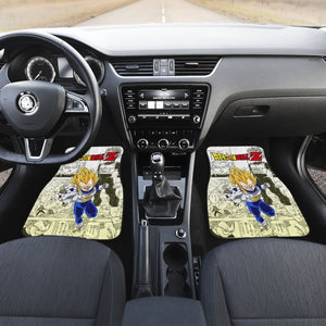 Vegeta Saiyan Dragon Ball Z Car Floor Mats Manga Mixed Anime Yellow Hair Universal Fit 175802 - CarInspirations