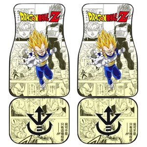 Vegeta Saiyan Dragon Ball Z Car Floor Mats Manga Mixed Anime Yellow Hair Universal Fit 175802 - CarInspirations