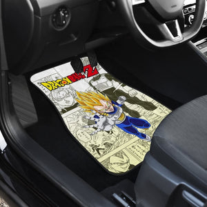 Vegeta Saiyan Dragon Ball Z Car Floor Mats Manga Mixed Anime Yellow Hair Universal Fit 175802 - CarInspirations