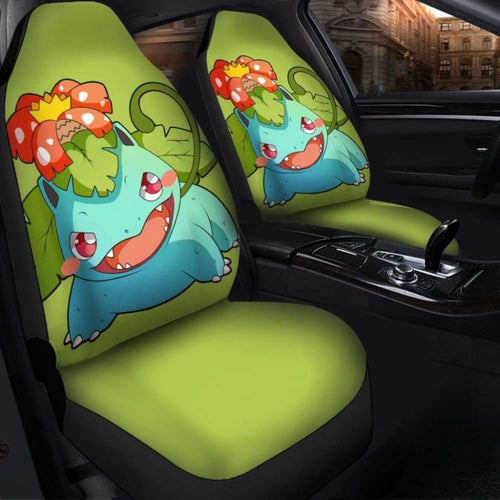 Venusaur Pokemon Chibi Seat Covers 101719 Universal Fit - CarInspirations