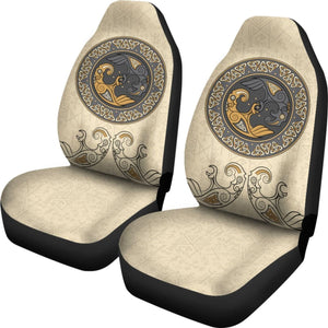 Viking Shield With Twins Ravens God Of Odin Car Seat Covers Nn8 Universal Fit 215521 - CarInspirations