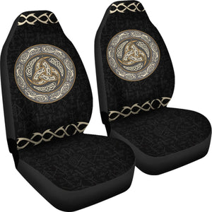 Viking - Triple Horns Of Odin Car Seat Covers In Black Style Nn8 Universal Fit 215521 - CarInspirations