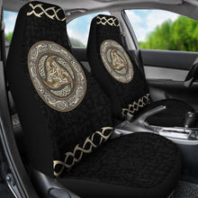 Load image into Gallery viewer, Viking - Triple Horns Of Odin Car Seat Covers In Black Style Nn8 Universal Fit 215521 - CarInspirations