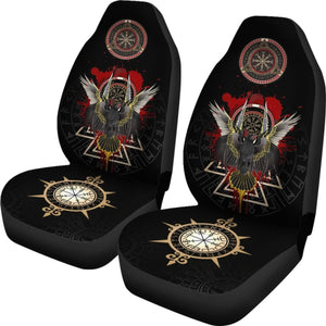 Vikings Car Seat Covers Raven Of Odin - Special Version Universal Fit 215521 - CarInspirations