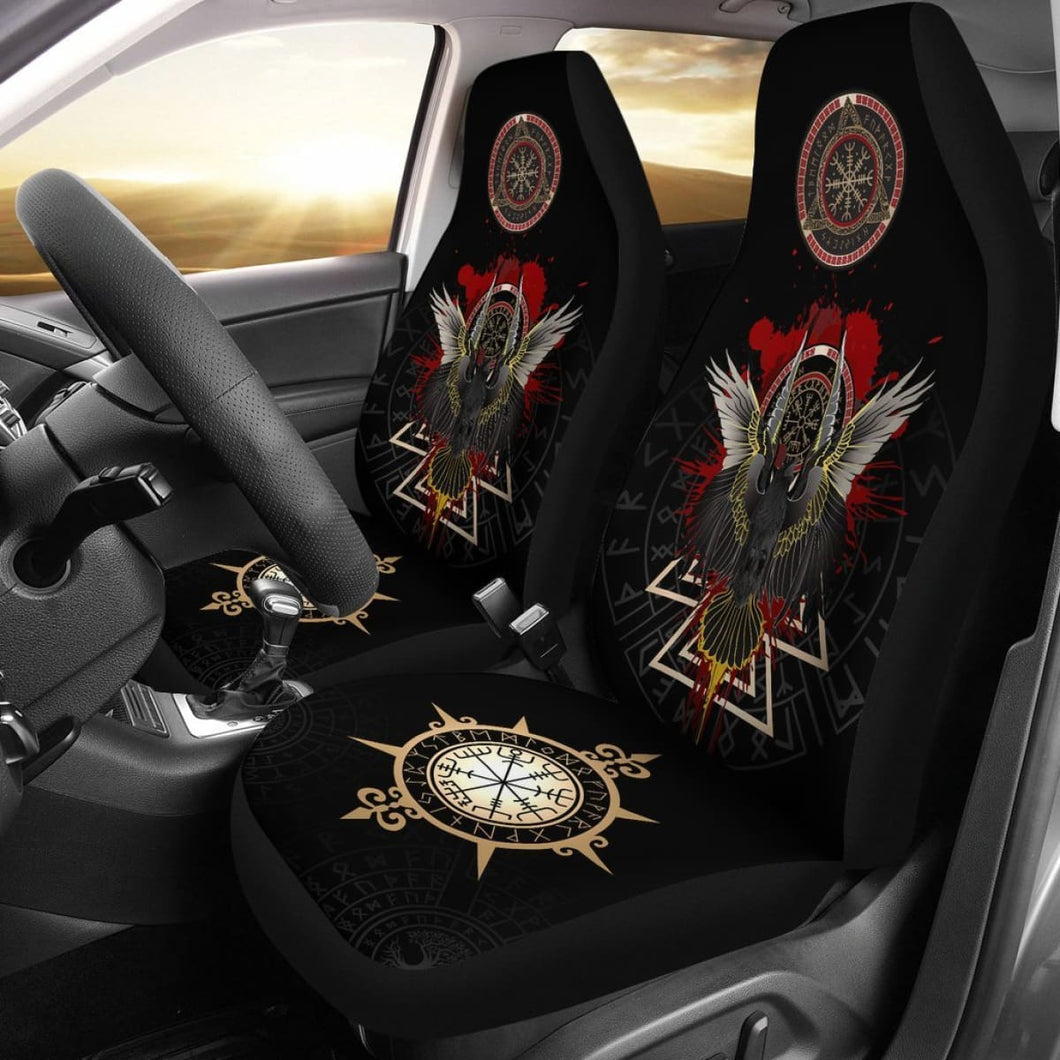Vikings Car Seat Covers Raven Of Odin - Special Version Universal Fit 215521 - CarInspirations