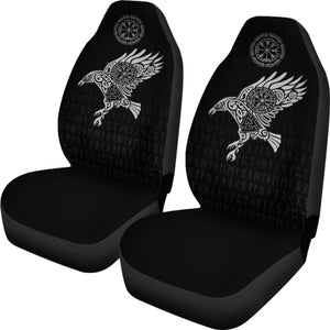Vikings Car Seat Covers - The Raven Of Odin Tattoo Universal Fit 215521 - CarInspirations