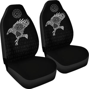 Vikings Car Seat Covers - The Raven Of Odin Tattoo Universal Fit 215521 - CarInspirations
