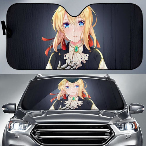 Violet Evergarden Anime Girl Black 4K Car Sun Shade Universal Fit 225311 - CarInspirations