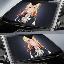 Load image into Gallery viewer, Violet Evergarden Anime Girl Black 4K Car Sun Shade Universal Fit 225311 - CarInspirations