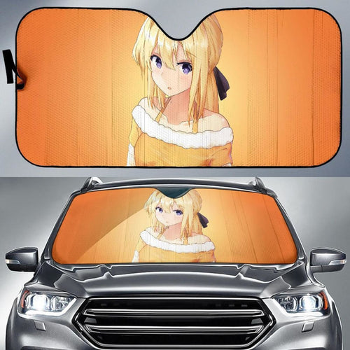 Violet Evergarden Anime Girl Orange 4K Car Sun Shade Universal Fit 225311 - CarInspirations
