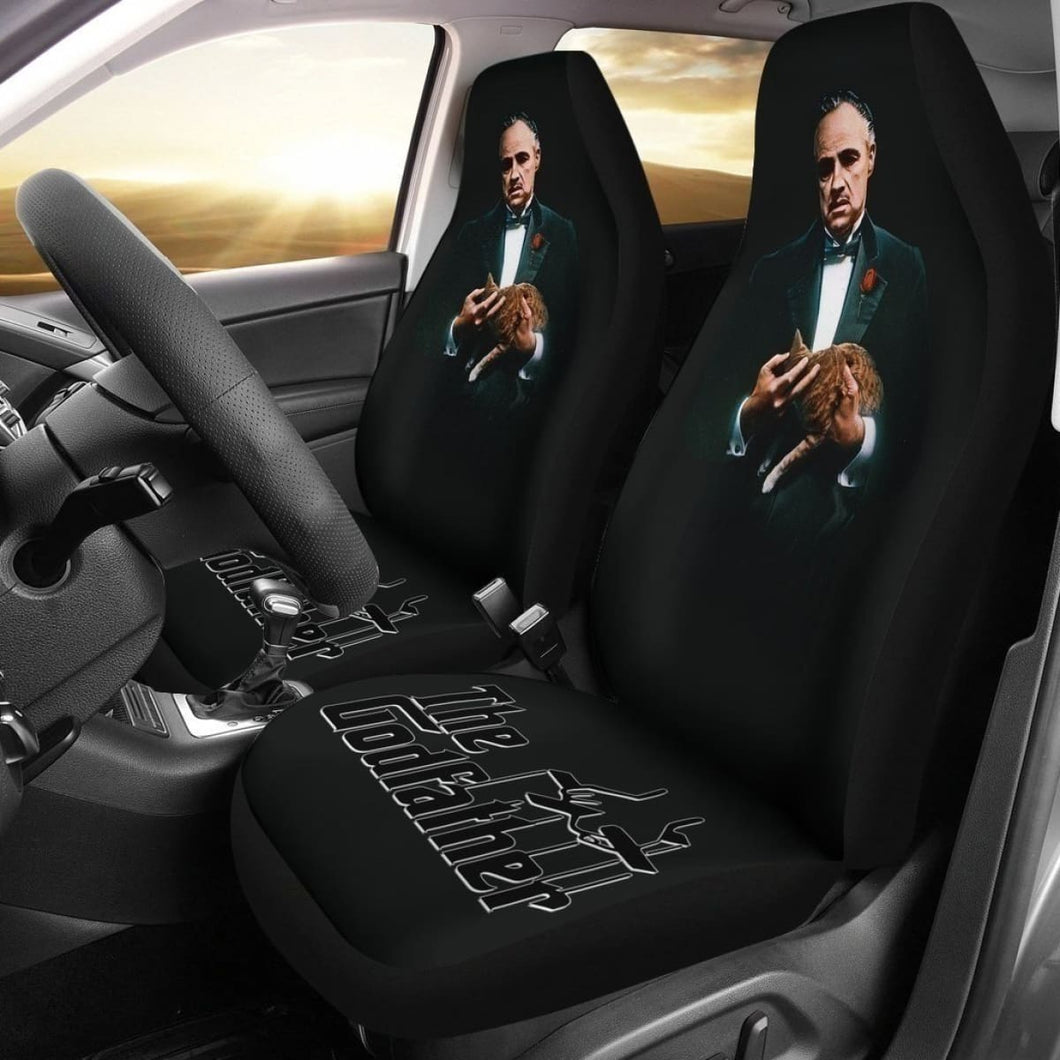 Vito Corleone The Godfather With Cat Car Seat Covers Universal Fit 194801 - CarInspirations