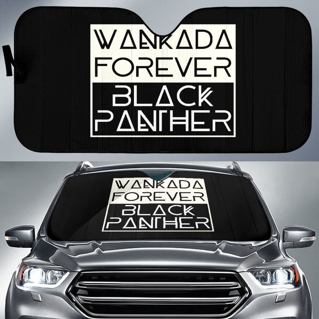 Wakanda Forever Typo Auto Sun Shades amazing best gift ideas 2020 Universal Fit 174503 - CarInspirations
