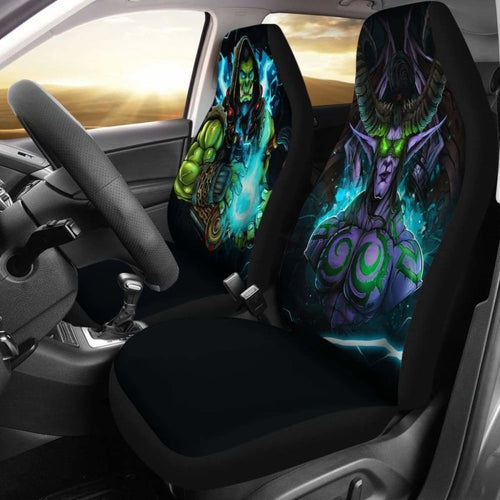 Warcraft Illidan Stormrage X Thrall Car Seat Covers Universal Fit 051012 - CarInspirations