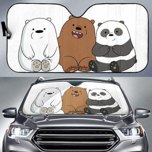 We Bare Bears Car Auto Sun Shades Universal Fit 051312 - CarInspirations