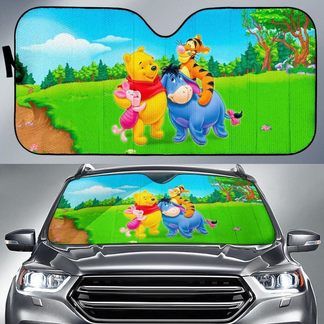 Winnie The Pooh Auto Sun Shade Nh06 Universal Fit 111204 - CarInspirations
