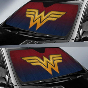 Wonder Woman 4K Logo Car Sun Shades 918b Universal Fit - CarInspirations