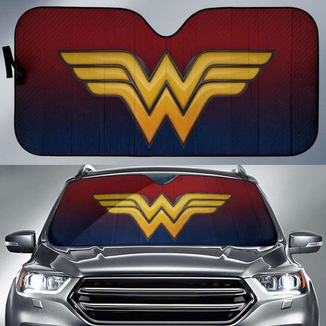 Wonder Woman 4K Logo Car Sun Shades 918b Universal Fit - CarInspirations