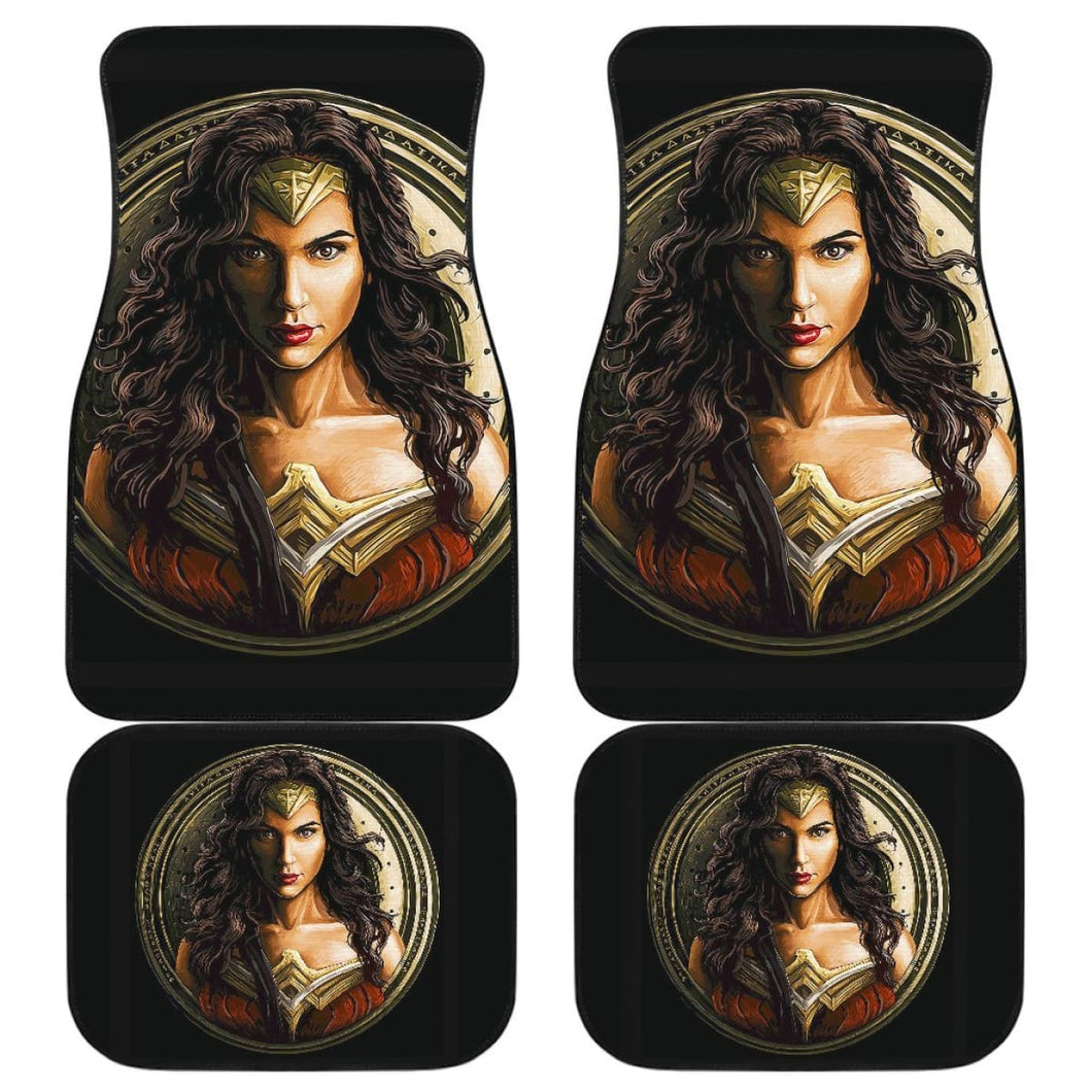 Wonder Woman Beauty Car Floor Mats Movie Fan Gift H040220 Universal Fit 225311 - CarInspirations