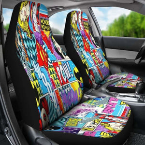 Wonder Woman Cartoon Art Cut Sences Car Seat Covers Universal Fit 051012 - CarInspirations