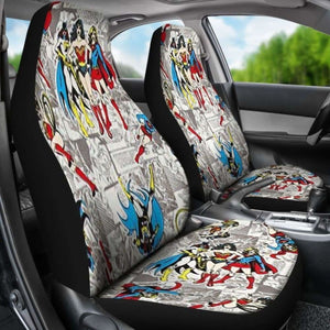 Wonder Woman Cartoon Car Seat Covers Universal Fit 051012 - CarInspirations