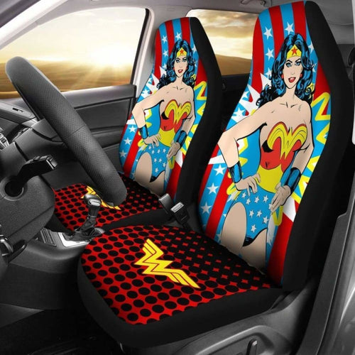 Wonder Woman Dc League Comics Car Seat Cover (Set Of 2) Universal Fit 051012 - CarInspirations