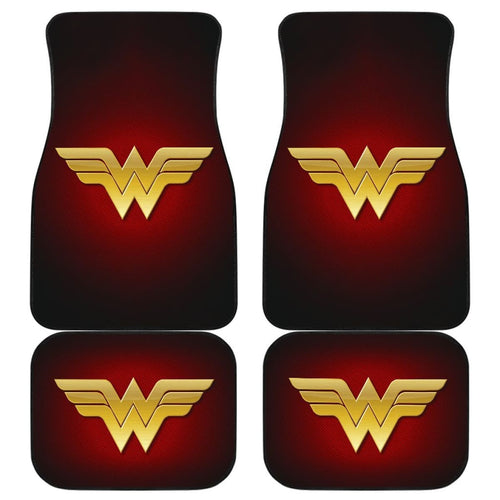 Wonder Woman Logo Car Floor Mats Movie Fan Gift H040220 Universal Fit 225311 - CarInspirations