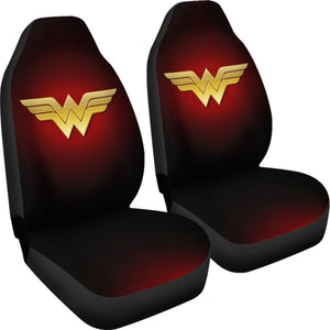 Wonder Woman Logo Car Seat Covers Movie Fan Gift H040120 Universal Fit 225311 - CarInspirations