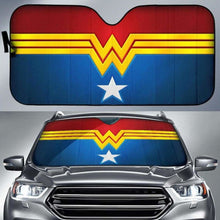 Load image into Gallery viewer, Wonder Woman Logo Car Sun Shades 918b Universal Fit - CarInspirations