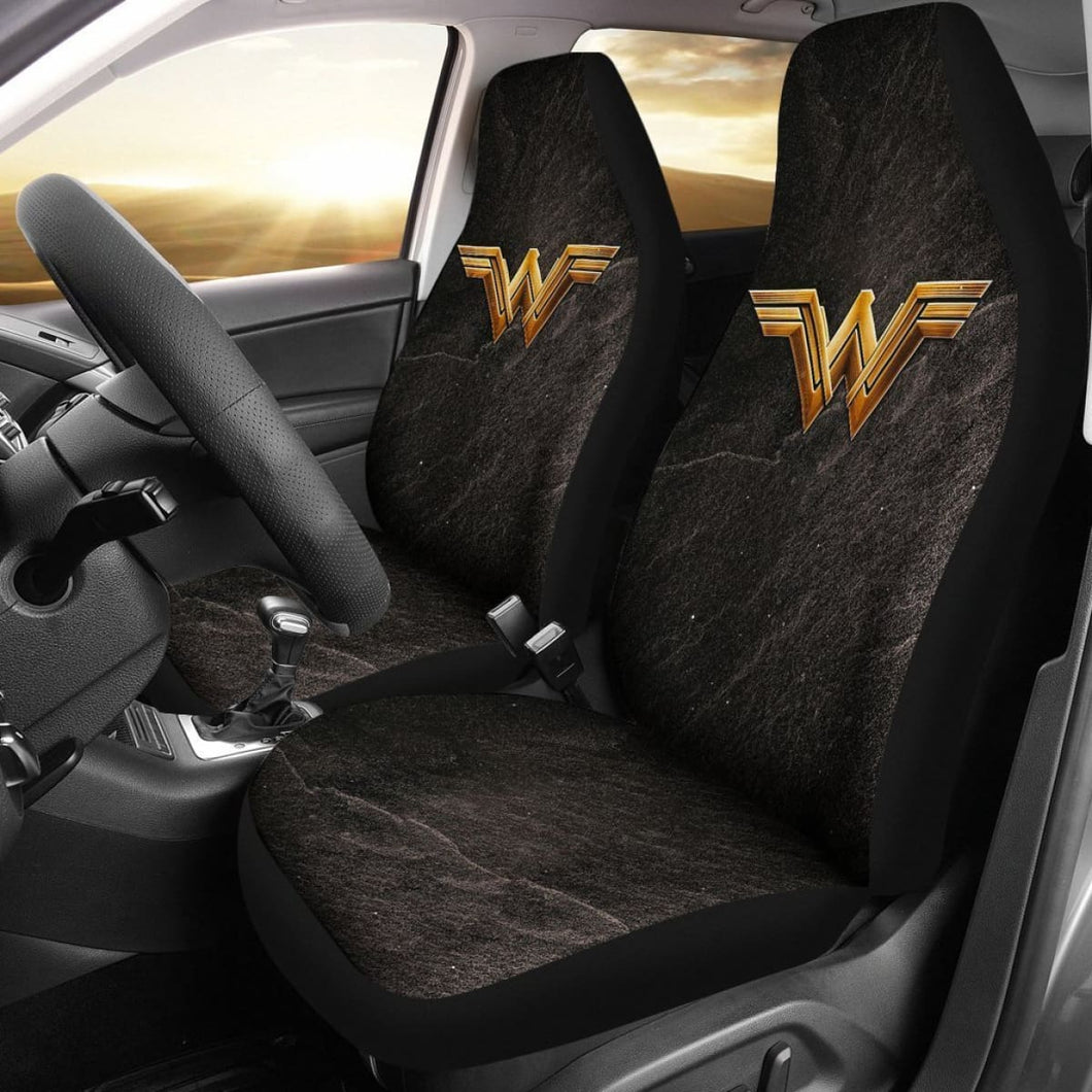 Wonder Woman Logo Dc Comics Car Seat Covers Mn04 Universal Fit 225721 - CarInspirations