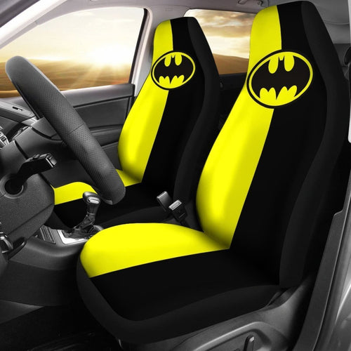 Yellow & Black Logo Batman Car Seat Covers Lt04 Universal Fit 225721 - CarInspirations
