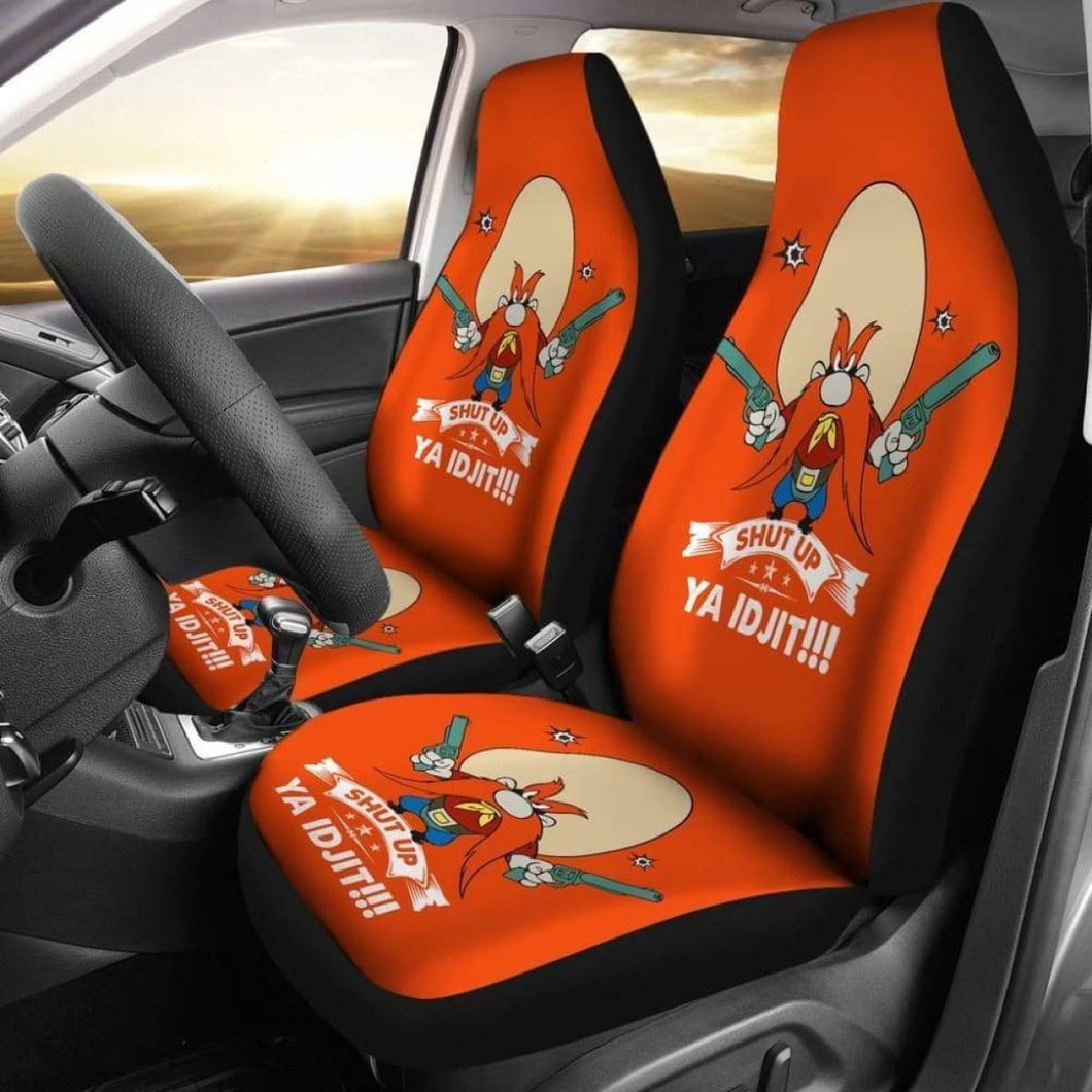 Yosemite Sam Car Seat Cover Looney Shut Up Ya Idjit Fan Gift Universal Fit 051012 - CarInspirations