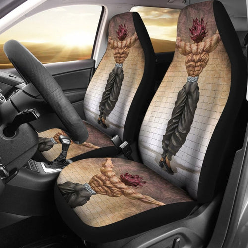 Yuijro Hanma Baki Art Car Seat Covers Anime Fan Gift Universal Fit 173905 - CarInspirations