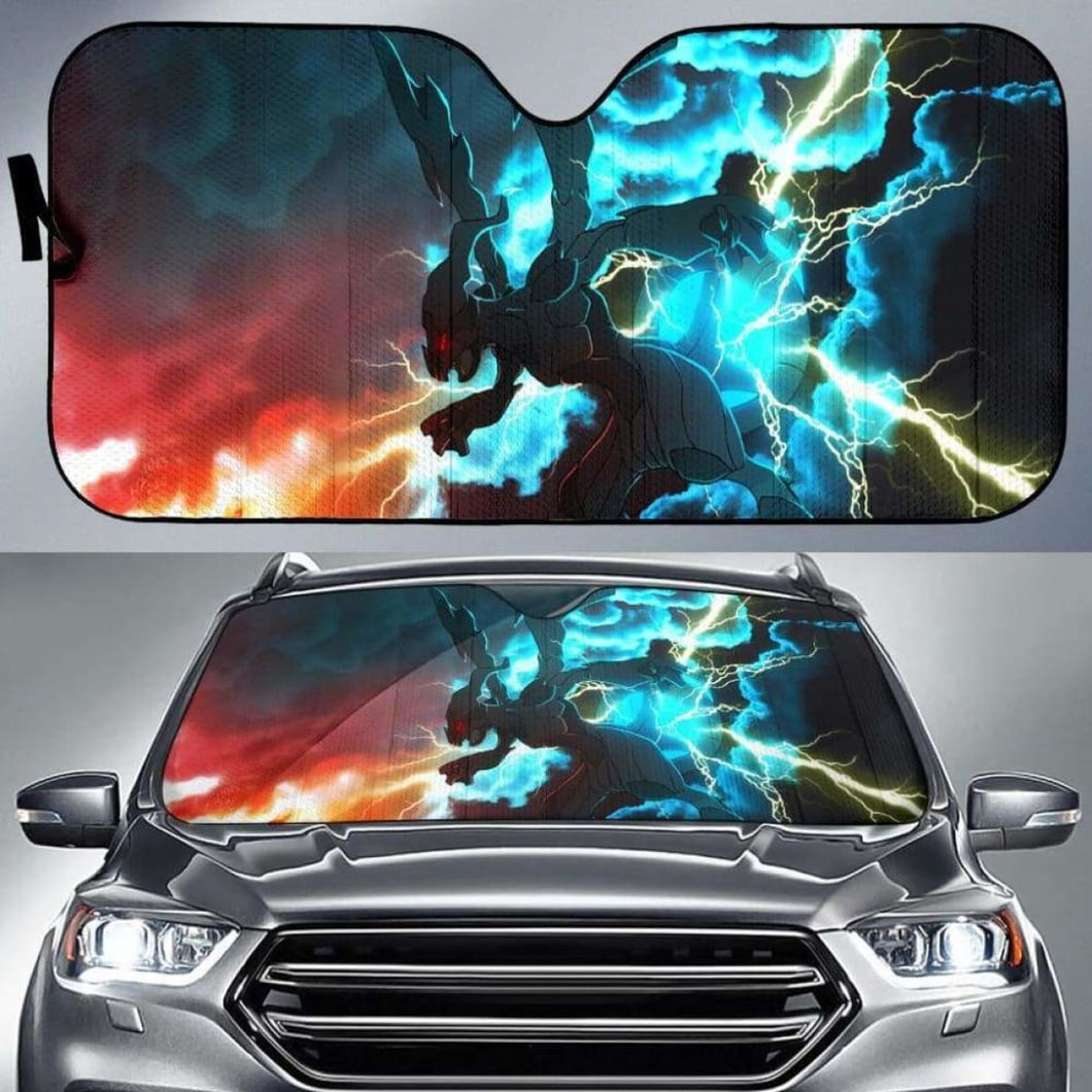 Zekrom Pokemon Car Sun Shades 918b Universal Fit - CarInspirations