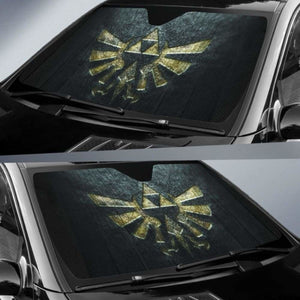 Zelda Logo in black theme car auto sunshades 918b Universal Fit - CarInspirations