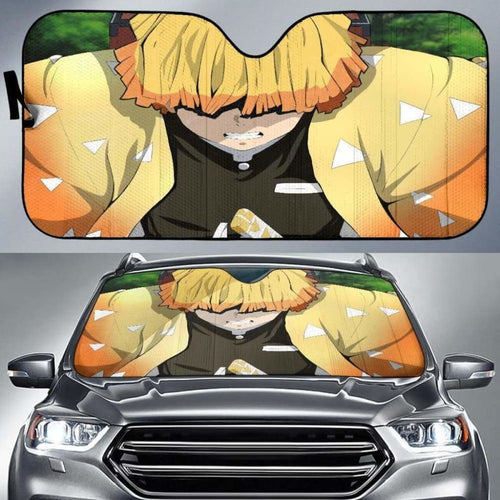 Zenitsu Agatsuma Demon Slayer Car Sun Shade 918b Universal Fit - CarInspirations