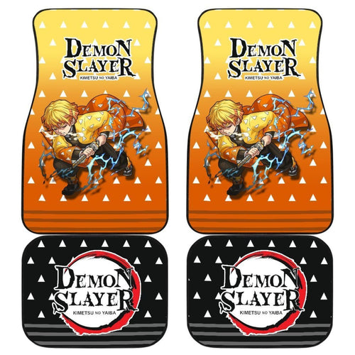 Zenitsu Agatsuma Demon Slayer Uniform Car Floor Mats Anime Universal Fit 175802 - CarInspirations