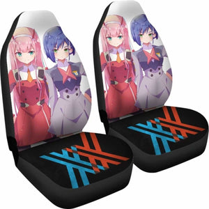 Zero Two And Ichigo Darling In The Franxx Seat Covers 101719 Universal Fit - CarInspirations