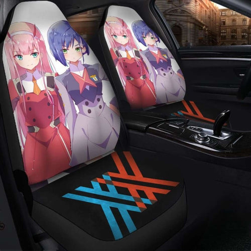Zero Two And Ichigo Darling In The Franxx Seat Covers 101719 Universal Fit - CarInspirations