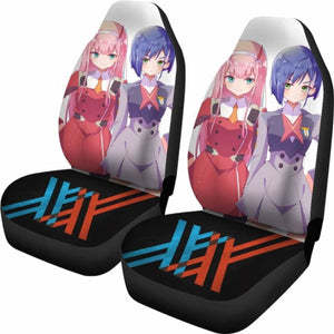 Zero Two And Ichigo Darling In The Franxx Seat Covers 101719 Universal Fit - CarInspirations