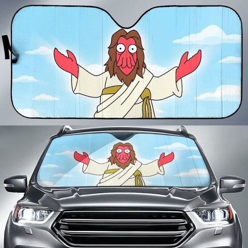 Zoidberg God Costume Futurama Auto Sun Shade Nh07 Universal Fit 111204 - CarInspirations